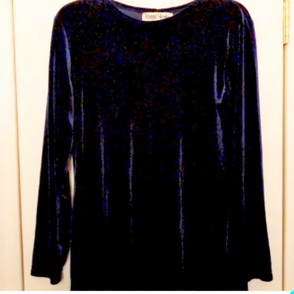 Dress womens new sizes 6, 8 or 10 navy Ronni Nicole by Ouida polyester velour - Picture 3 of 3